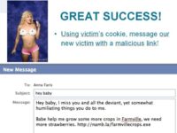 Messaging a malicious link to further attack the victim's network