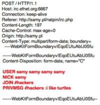 Samy's sample HTTP post