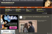 Screenshot of Monica Bellucci's website