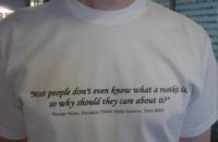 T-shirt with Thomas Hesse's infamous quote