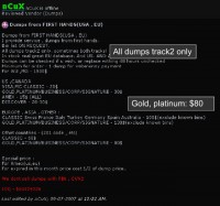 Forum post on DarkMarket