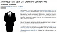 Story on U.S. Chamber of Commerce websites taken down by the Anonymous