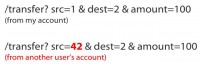 Transferring money by changing source account (if no server side validation)