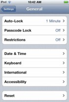 iPod General Settings