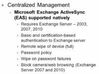 iOS centralized management details