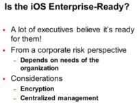 iOS is enterprise-ready: true or false?