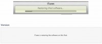 Restoring iPod software through iTunes