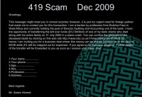 Example of the '419 Scam'