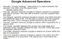Useful advanced operators for Google search