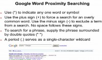 Google word proximity search tips