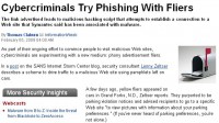 InformationWeek report on phishing through fliers