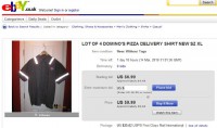 Buying a pizza delivery shirt on eBay is a piece of cake