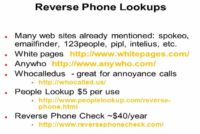 Online tools for reverse phone lookups