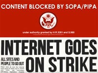 SOPA/PIPA legislation caused major protests of the Internet community