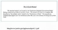 Facts on 'al-Qaeda Manual' and URL to translated copy