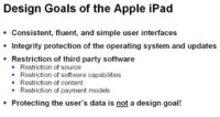 iPad’s design is derivative of its objectives