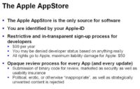 Details of the AppStore – Apple’s software repository