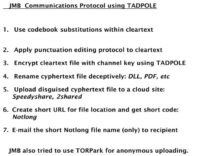 Tadpole communications protocol