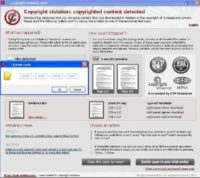 Counterfeit Copyright violation alert attempting to rip off the victim