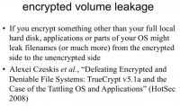 Even encrypted data might leak under certain circumstances
