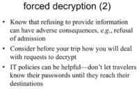 Dealing with decryption requests in the border scenario