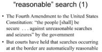 Legal contradictions about border search