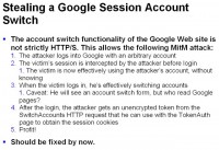 Man-in-the-middle attack simulating Google account switch