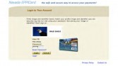 Credit card account login page