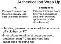 PC vs. smartphone authentication - summary