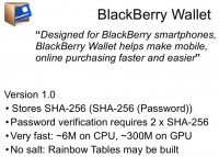 BlackBerry Wallet v1.0 in a nutshell