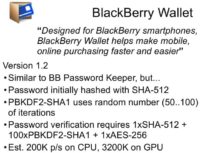 BlackBerry Wallet v1.2 features