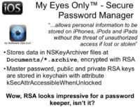 My Eyes Only™ - Secure Password Manager provides fairly good security