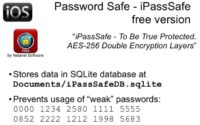 Password Safe – iPassSafe Free features