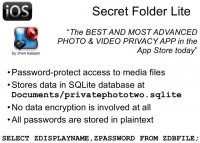 Secret Folder Lite - no data encryption