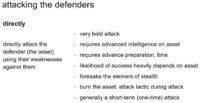 Attacking the defenders directly