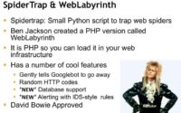 SpiderTrap and WebLabyrinth explained