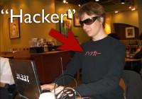 Very evident final strokes to the conventional image of a hacker