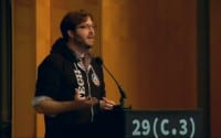 Ben Hagen sharing his election campaign security experience at 29c3 conference
