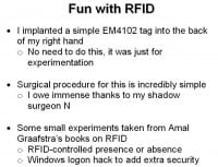 Experimenting with RFID chips