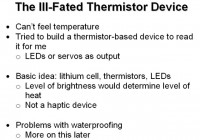 Using thermistor device to help out with measuring body heat