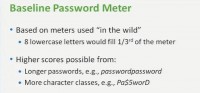 Features of baseline password meter