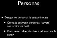 Main dangers to personas