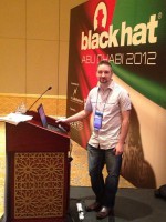 Tom Eston presenting at Black Hat Abu Dhabi