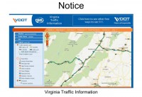 Example of a web page with traffic information