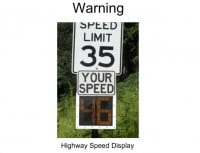 Highway speed display