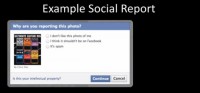 Reporting a photo on Facebook