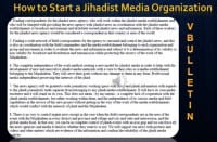 Instruction on starting a Jihadist media organization