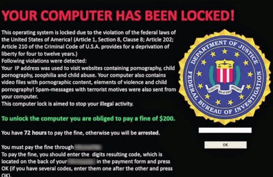 real fbi computer lock screen