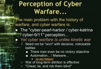 Differences between cyber warfare and kinetic war