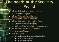 The needs of the security world